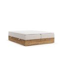 Boxspring postelja s prostorom za shranjevanje v bež in naravni postelji 180x200 cm Faro – Maison de Rêve