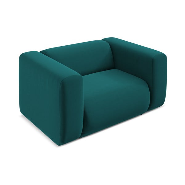 Turkizen žameten fotelj Ekahi – Makamii-image-3