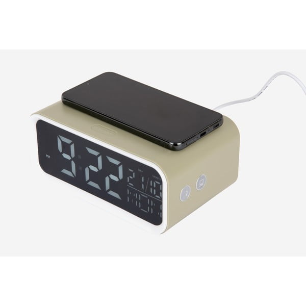 Digitalna budilka z brezžičnim polnilnikom Chunky LED – Karlsson-image-3