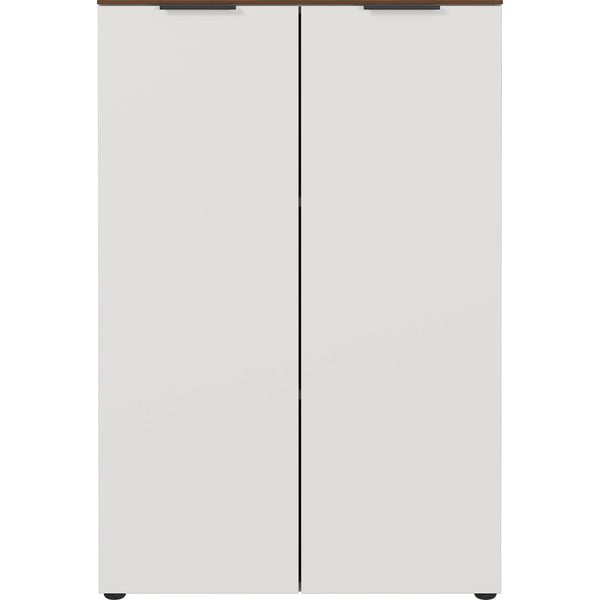 Sivo-bež omarica v orehovem dekorju 81x120 cm Ancona - Germania