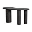 Temno rjava stranska mizica v borovem dekorju 70x150 cm Maan – WOOOD