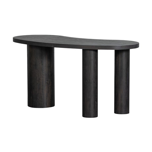 Temno rjava stranska mizica v borovem dekorju 70x150 cm Maan – WOOOD