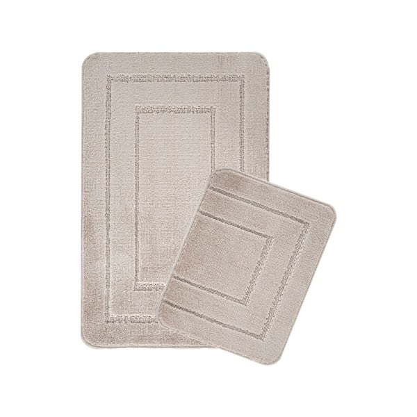 Svetlo rjave kopalniške preproge v kompletu 2 ks 50x80 cm Cerceve – Foutastic