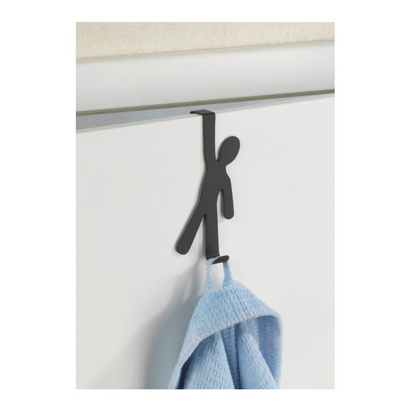 Črn obešalnik za vrata Wenko Hook Boy Door Hook-image-1