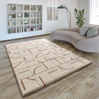 Opečnato oranžno-kremno bela preproga 60x120 cm Brenda – Universal