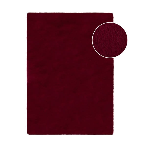 Bordo rdeče sintetično krzno 200x290 cm Ivy Luxury Fur – Flair Rugs