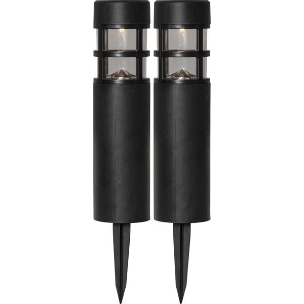 Komplet 2 zunanjih solarnih luči LED Star Trading Rundi, višina 28 cm