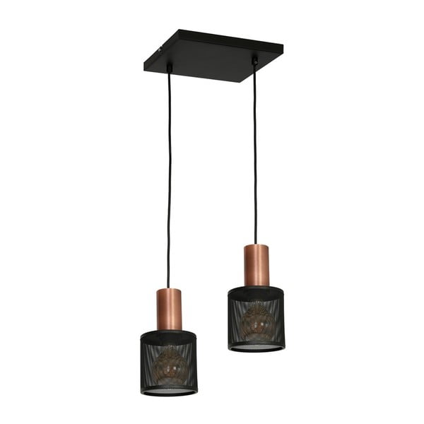 Črna viseča svetilka z roza detajli Homemania Ares Dos