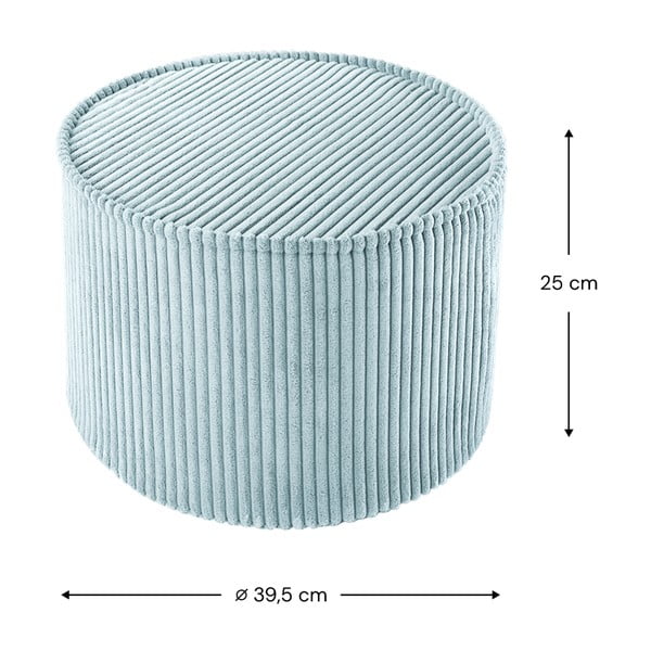 Mentolno zelen otroški tabure iz rebrastega žameta – Wigiwama-image-2