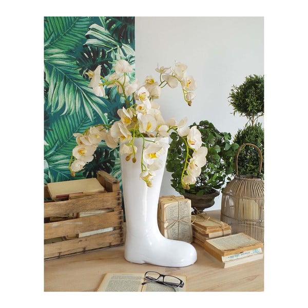 Bela keramična vaza v obliki čevlja Orchidea Milano Luxury