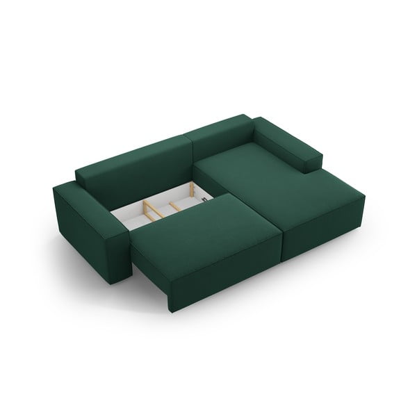 Zelena raztegljiva kotna sedežna garnitura (desni kot) Jodie – Micadoni Home-image-4