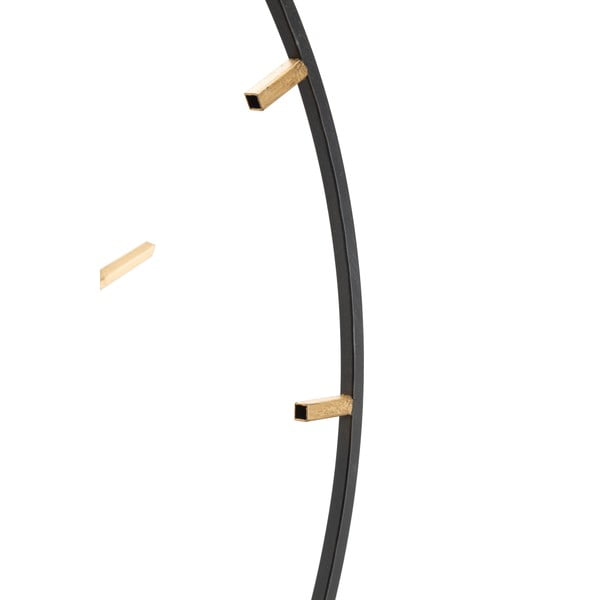 Črna stenska ura z detajli v zlati barvi Mauro Ferretti Goldy, ø 60 cm-image-4