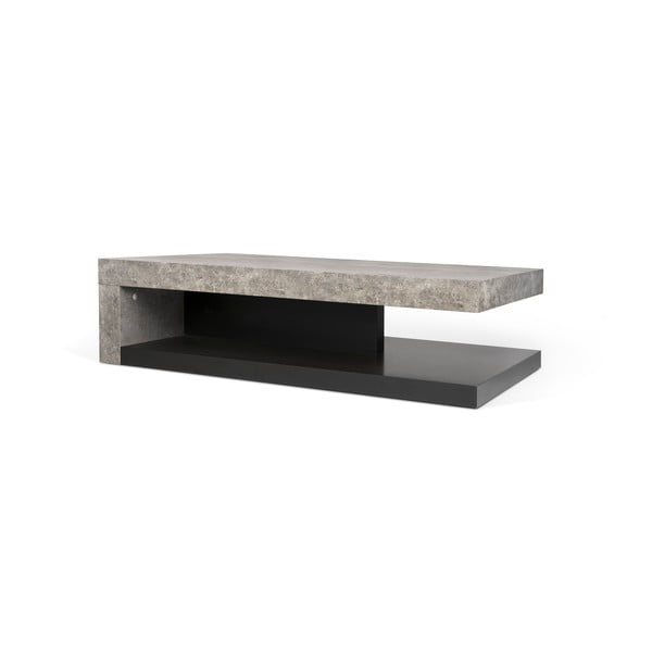 Siva dvojna mizica iz betona TemaHome Detroit, 110 x 29 cm