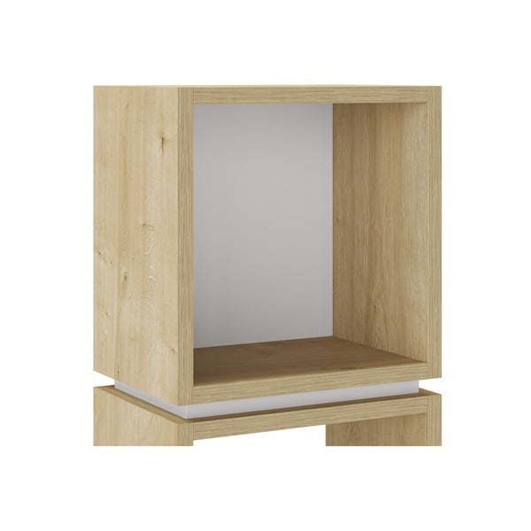 Bel regal v hrastovem dekorju 32x66 cm Lofty – Marckeric-image-3
