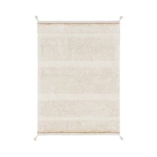 Kremno bela pralna ročno tkana bombažna preproga 120x160 cm Bloom Natural – Lorena Canals