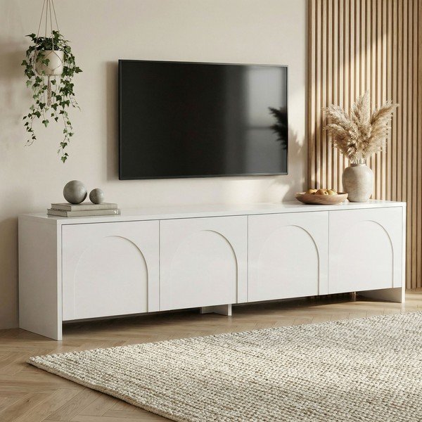 Bela TV omarica 180x45x32 cm Aurelia – Kalune Design-image-1