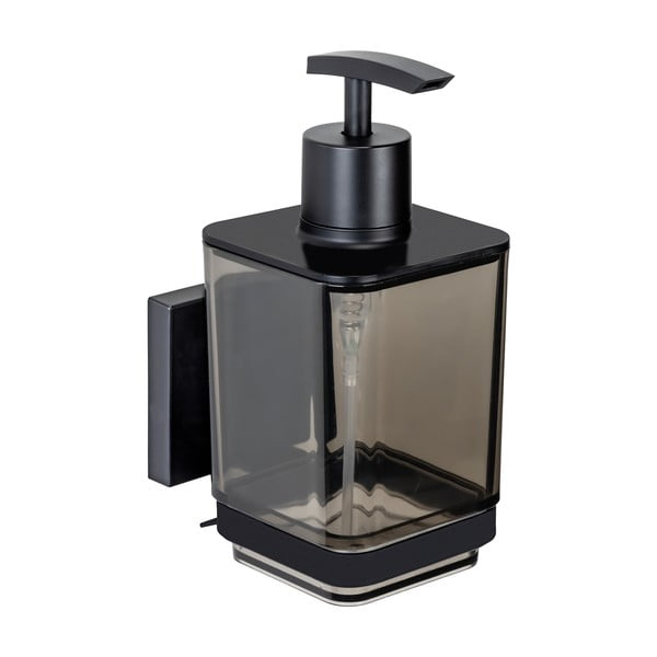 Črn plastičen dozirnik za milo z namestitvijo brez vrtanja 340 ml Quadro – Wenko-image-3