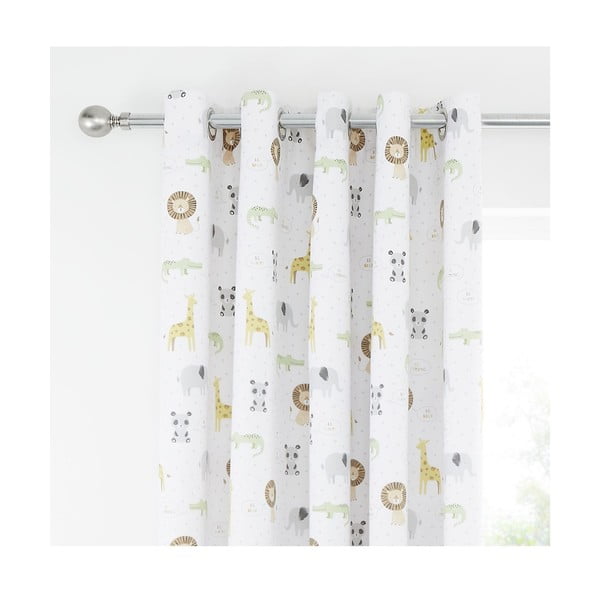 Bele otroške zavese v kompletu 2 ks 168x183 cm Roarsome Animals – Catherine Lansfield