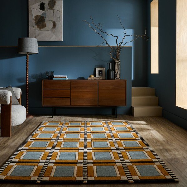 Ročno tkana volnena preproga 140x200 cm Quadro Wool – Flair Rugs-image-1