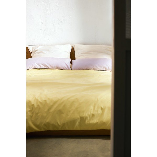 Rumena prevleka za odejo za zakonsko posteljo iz bombažnega satena 200x200 cm Oba – noo.ma-image-3