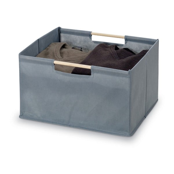 Siva škatla za shranjevanje Domopak Saket, dolžina 38 cm