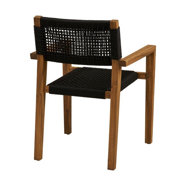 Črn vrtni stol iz masivnega lesa Anzio – House Nordic-image-4