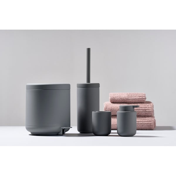 Siv kopalniški koš za odpadke s pedalom Zone UME, 4 l-image-2