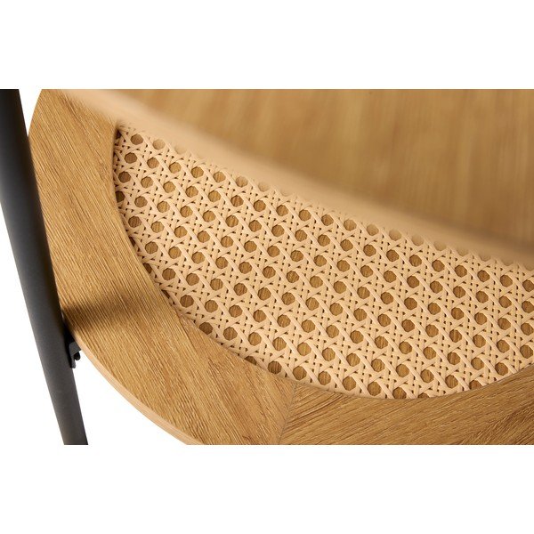 Okrogla stranska mizica v hrastovem dekorju ø 50 cm Pensacola – Unique Furniture-image-2