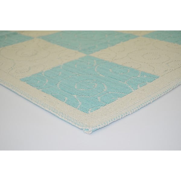 Modra trpežna preproga Vitaus Patchwork, 80 x 150 cm-image-2