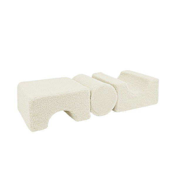 Belo bouclé otroško igrišče iz pene 3 ks višina 30 cm 83x45 cm – Meowbaby-image-4