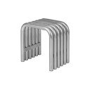 Kovinski vrtni stol v srebrni barvi Nokk – noo.ma