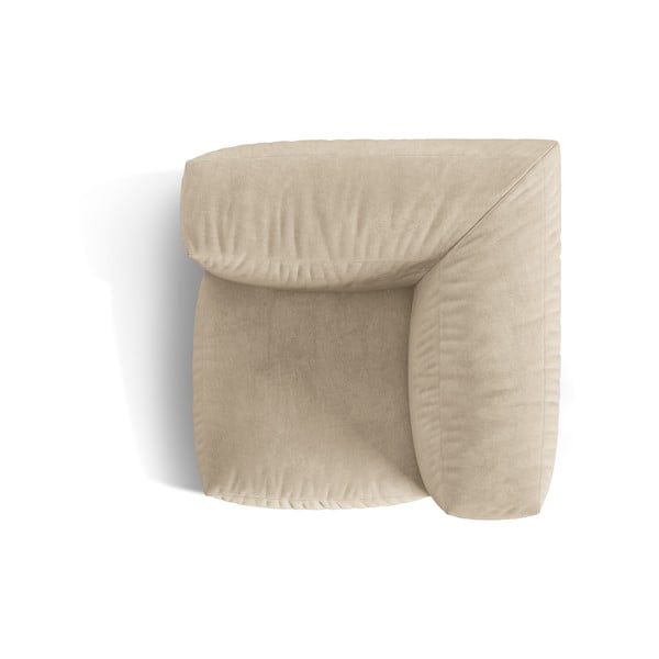 Bež žameten modul za sedežno garnituro (s kotom po izbiri) Martina – Micadoni -image-3