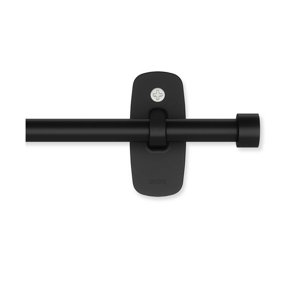Mat črna jeklena karnisa z nastavljivo dolžino 40 - 71 cm Adhera – Umbra