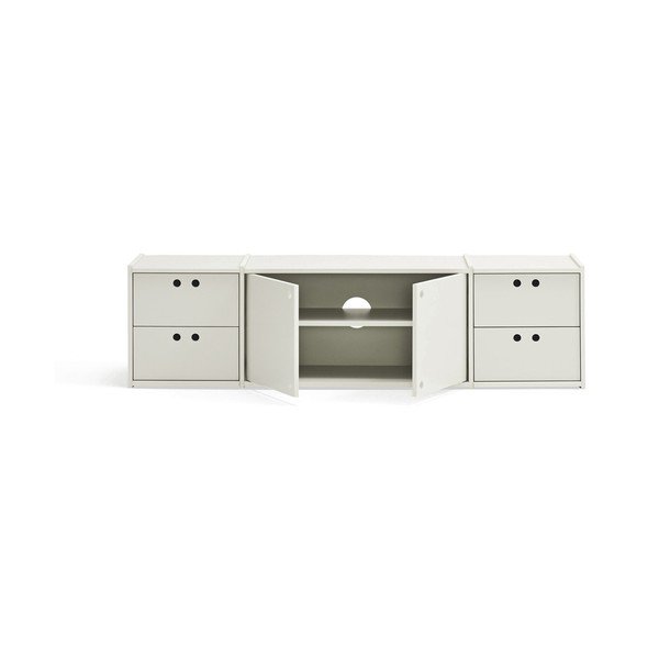 Kremno bela TV omarica 157x42x40 cm Wally – Teulat-image-2