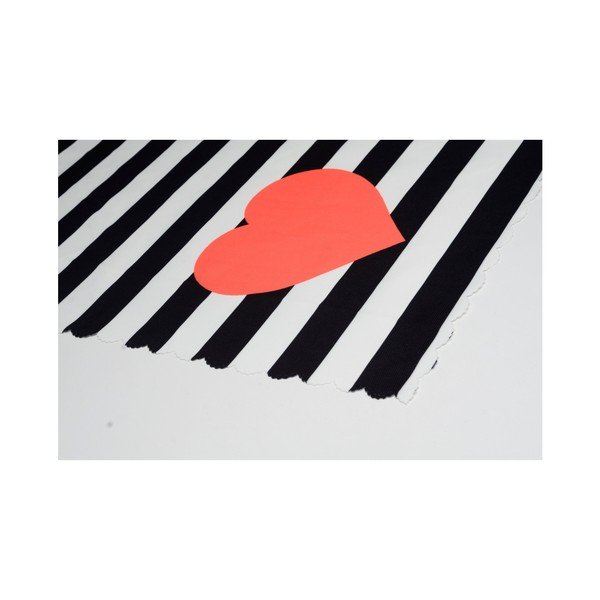 Minimalistične prevleke za blazine Črte s srcem namizni tekač iz mikrovlaken, 45 x 145 cm-image-1