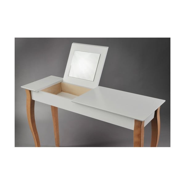 Bela toaletna mizica z ogledalom Ragaba Dressing Table, dolžina 105 cm-image-3