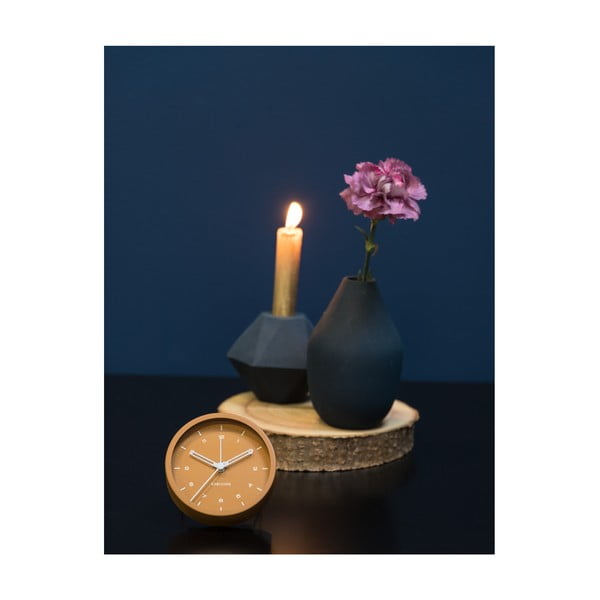 Karamelno rjava budilka Karlsson Tinge, ø 9 cm-image-1