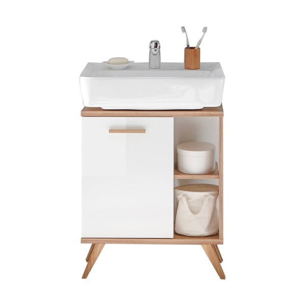 Bela omarica za pod umivalnik 61x65 cm Set 923 - Pelipal-image-3