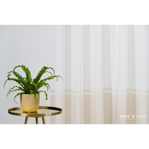 Bela/bež prosojna zavesa 300x260 cm Sanova – Mendola Fabrics-image-3
