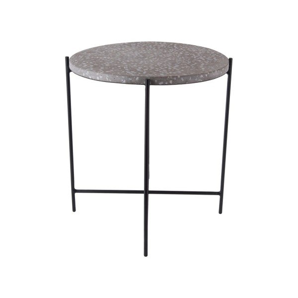 Stranska mizica Leitmotiv Terrazzo siva-image-1