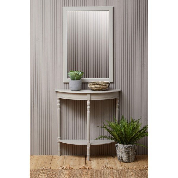 Bež stranska mizica iz masivnega bora 30x80 cm Heritage – Premier Housewares-image-1