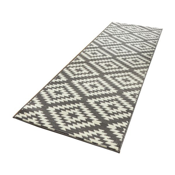 Sivo-bel tekač Hanse Home Basic Nordic, 80 x 350 cm-image-2