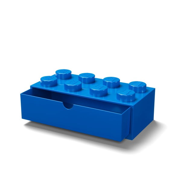 Modra škatla za pisalno mizo s predalom LEGO® , 31 x 16 cm-image-4