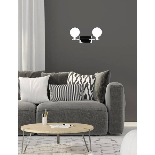 Stropna svetilka v srebrni barvi s steklenim senčnikom 15x33,5 cm Maldus - Candellux Lighting-image-1