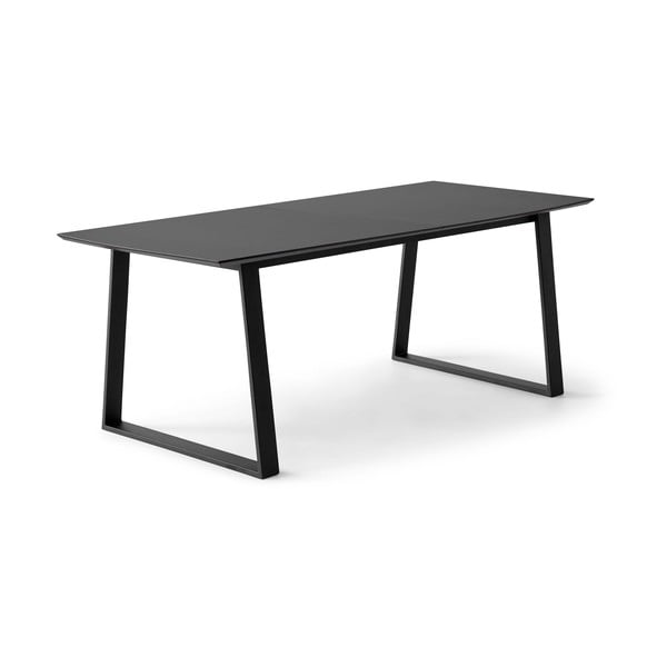 Črna raztegljiva jedilna miza s črno mizno ploščo 100x210 cm Meza – Hammel Furniture