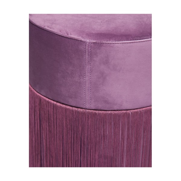 Vijolični puf z žametno prevleko Velvet Atelier, ø 36 cm-image-1