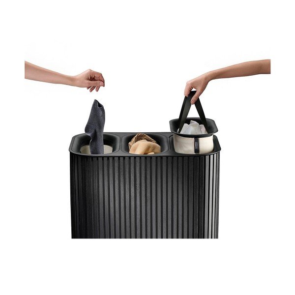 Črn koš za perilo 3x30 l iz bambusa Tota Trio Luxe – Joseph Joseph-image-4