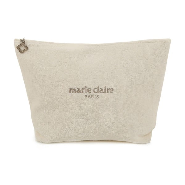 Kremasta kozmetična torbica iz izdaje Marie Claire, dolžina 32 cm