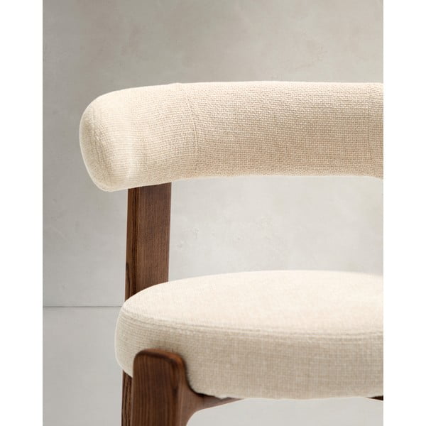 Rjavo-bež jedilni stol iz masivnega jesena Granite – Kave Home-image-2