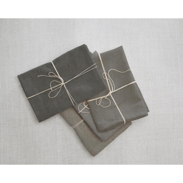 4-delni komplet lanenih serviet Really Nice Things Grey, 43 x 43 cm-image-1